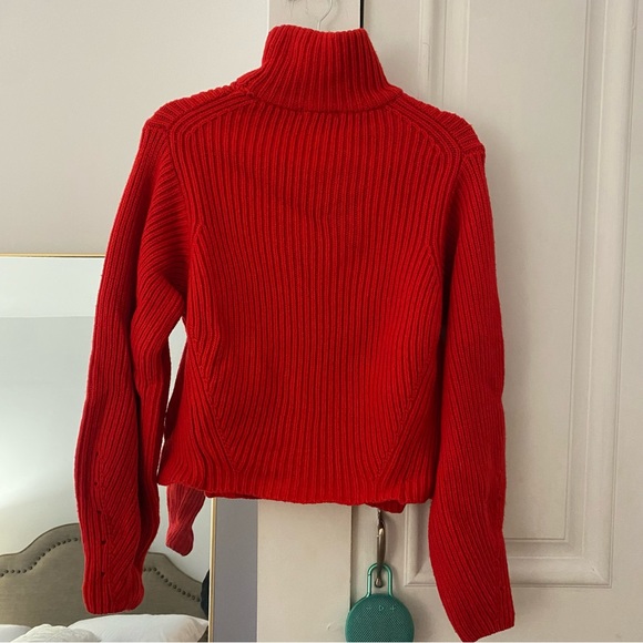 H&M Wool Blend Turtleneck Sweater in Red - Picture 3 of 5